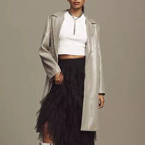 Mare Mare x Anthropologie Sequin Longline Jacket Grey M